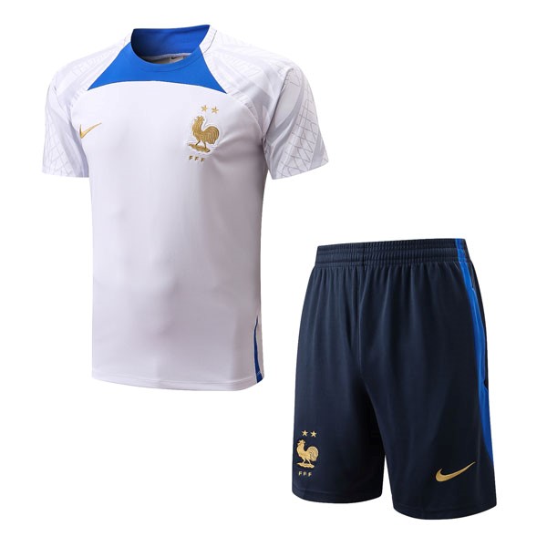 Camiseta Entrenamiento Francia Conjunto Completo 2022 2023 Blanco